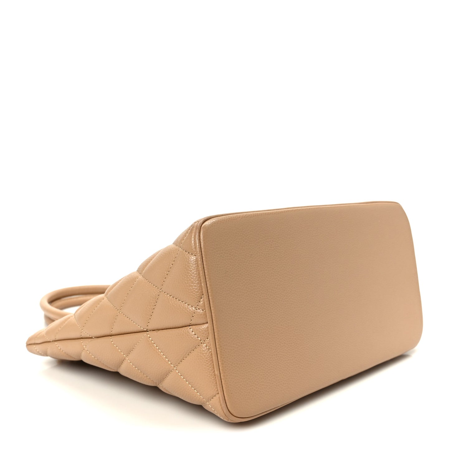 Caviar Quilted Medallion Tote Beige