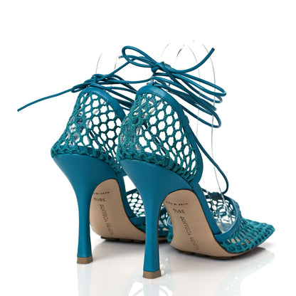 Bottega Veneta Mesh Nappa Stretch Ankle Tie 90mm Sandals 39.5 Blaster 4 of 9