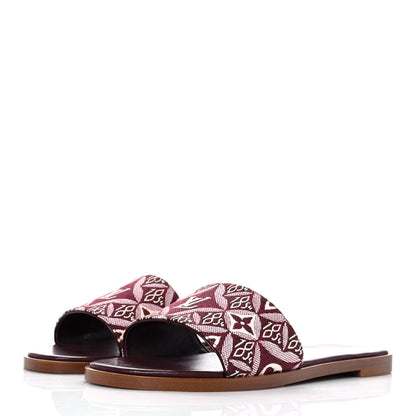 Louis Vuitton Jacquard Since 1854 Lock It Flat Mule 36 Bordeaux 3 of 8