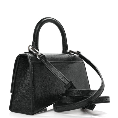 Balenciaga Grained Calfskin Hourglass Top Handle Bag XS Black 3 of 8