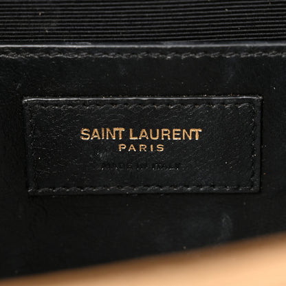 Saint Laurent Suede Mixed Matelasse Triquilt Medium Monogram Envelope Satchel Sea Salt 6 of 12