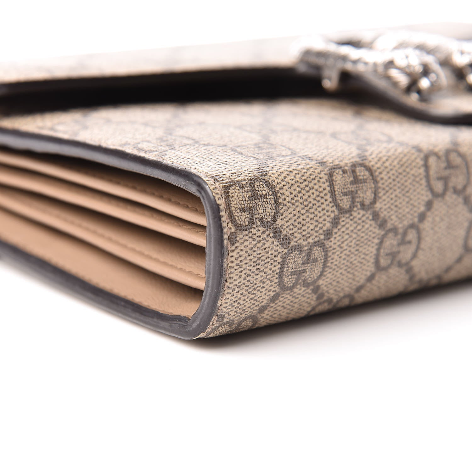 Gucci GG Supreme Monogram Mini Dionysus Chain Wallet Beige Taupe 5 of 11
