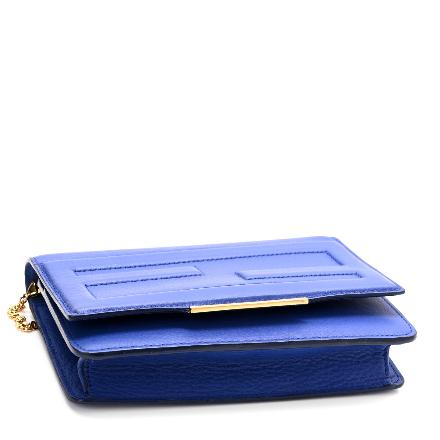 Vitello Flamingo Tube Wallet on Chain Blue Neon