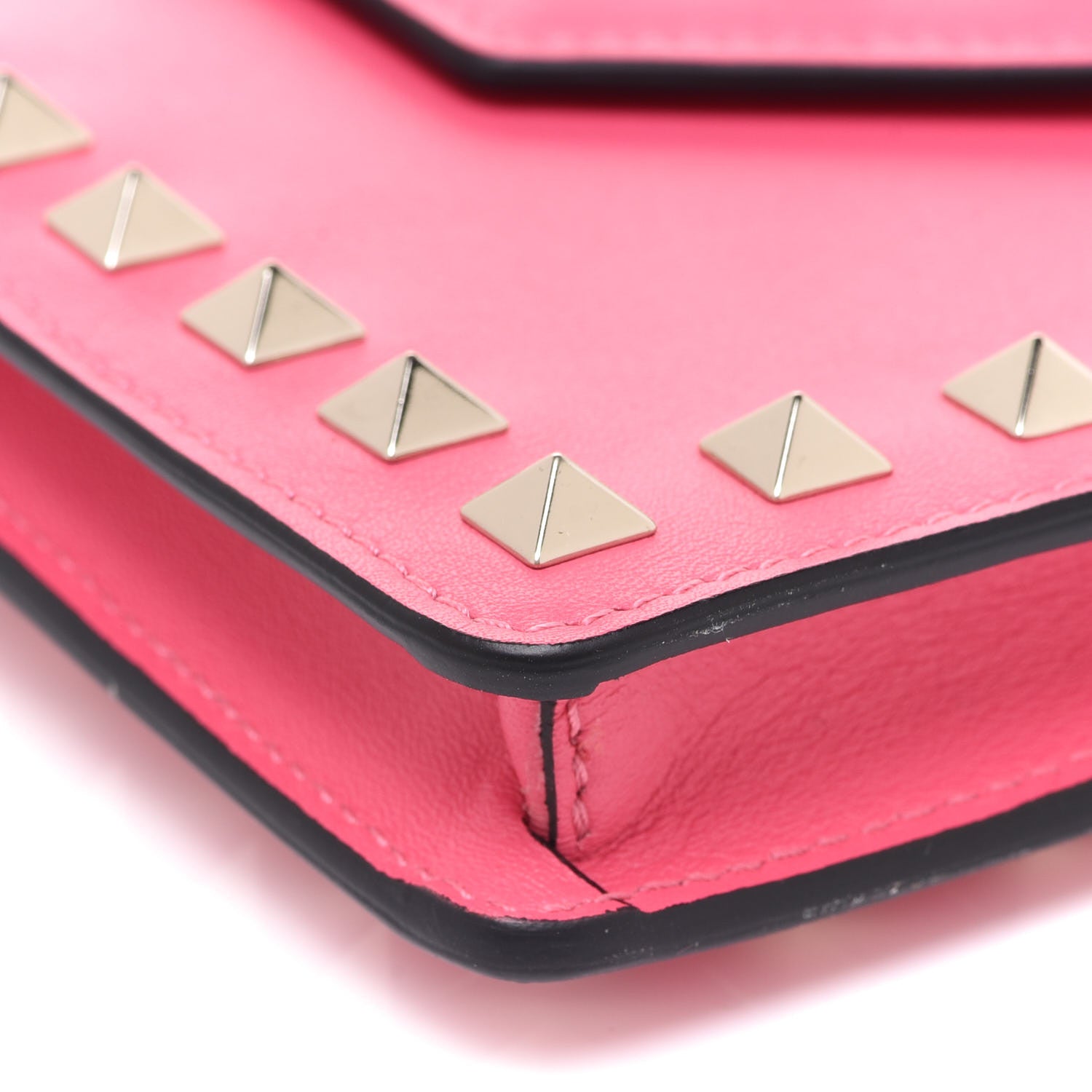 Valentino Garavani Calfskin Rockstud Phone Case With Chain Shadow Pink 8 of 10