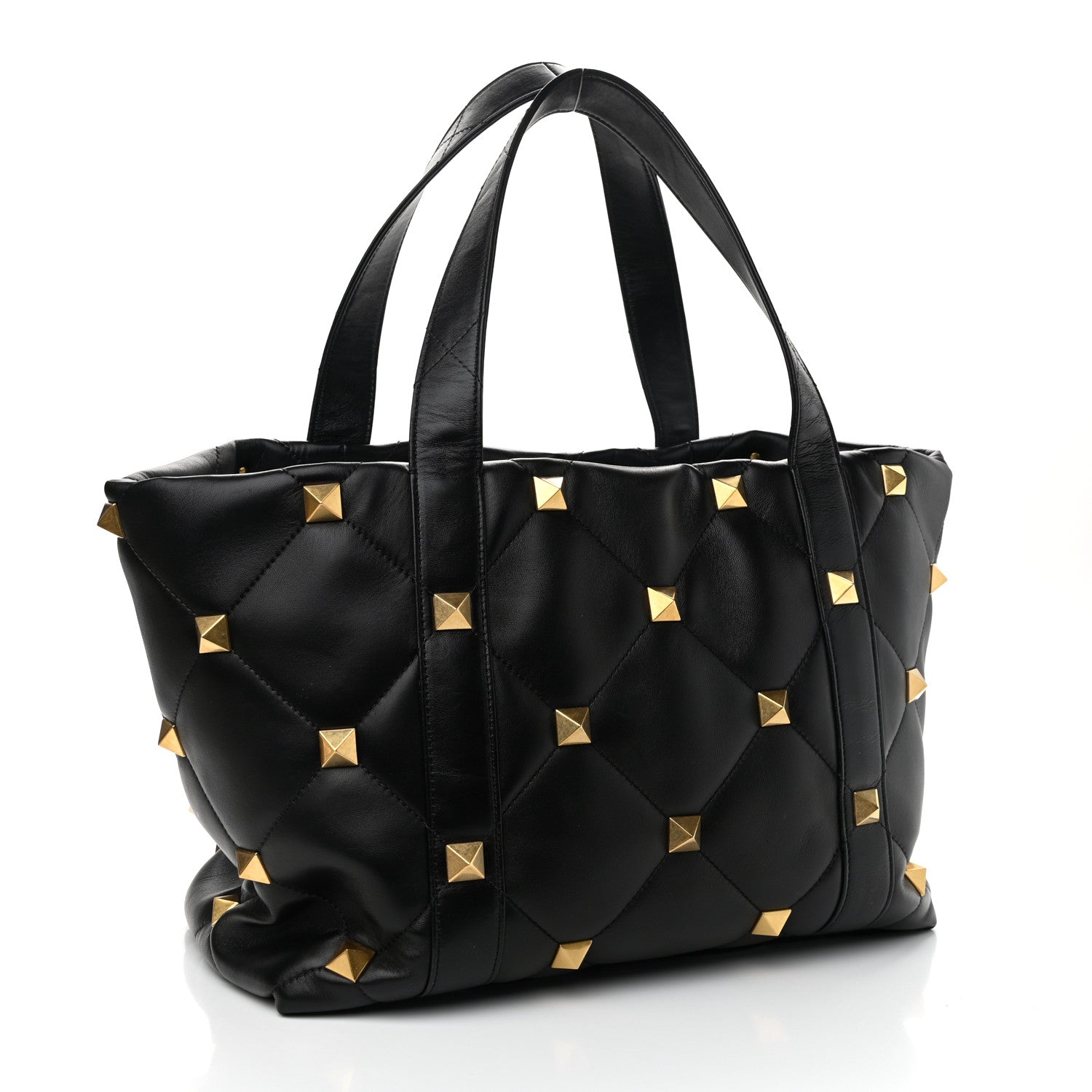 Valentino Garavani Nappa Medium Roman Stud Tote Black 3 of 10