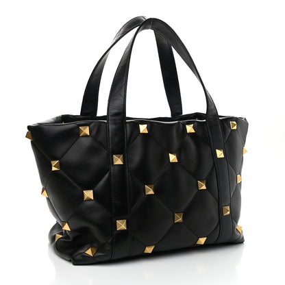 Valentino Garavani Nappa Medium Roman Stud Tote Black 3 of 10