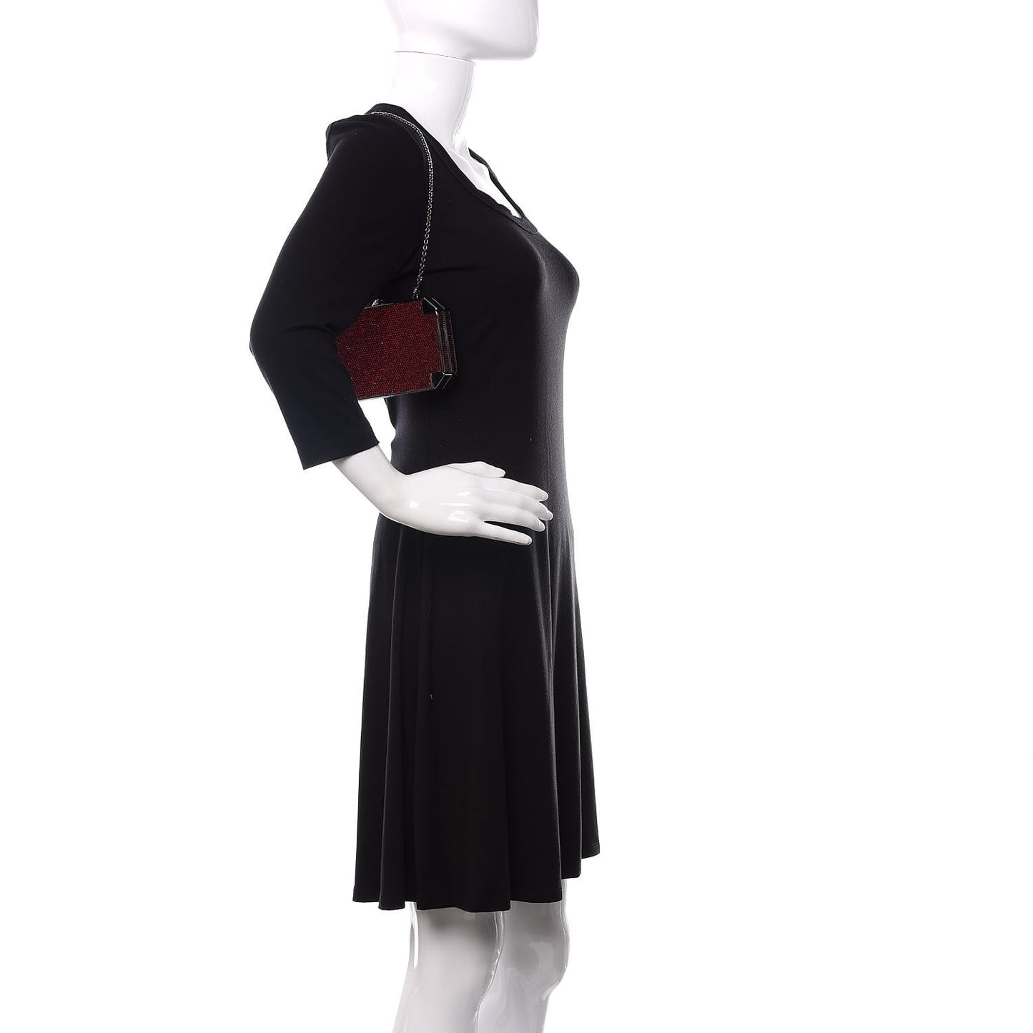 Crystal Minaudiere Clutch Crimson