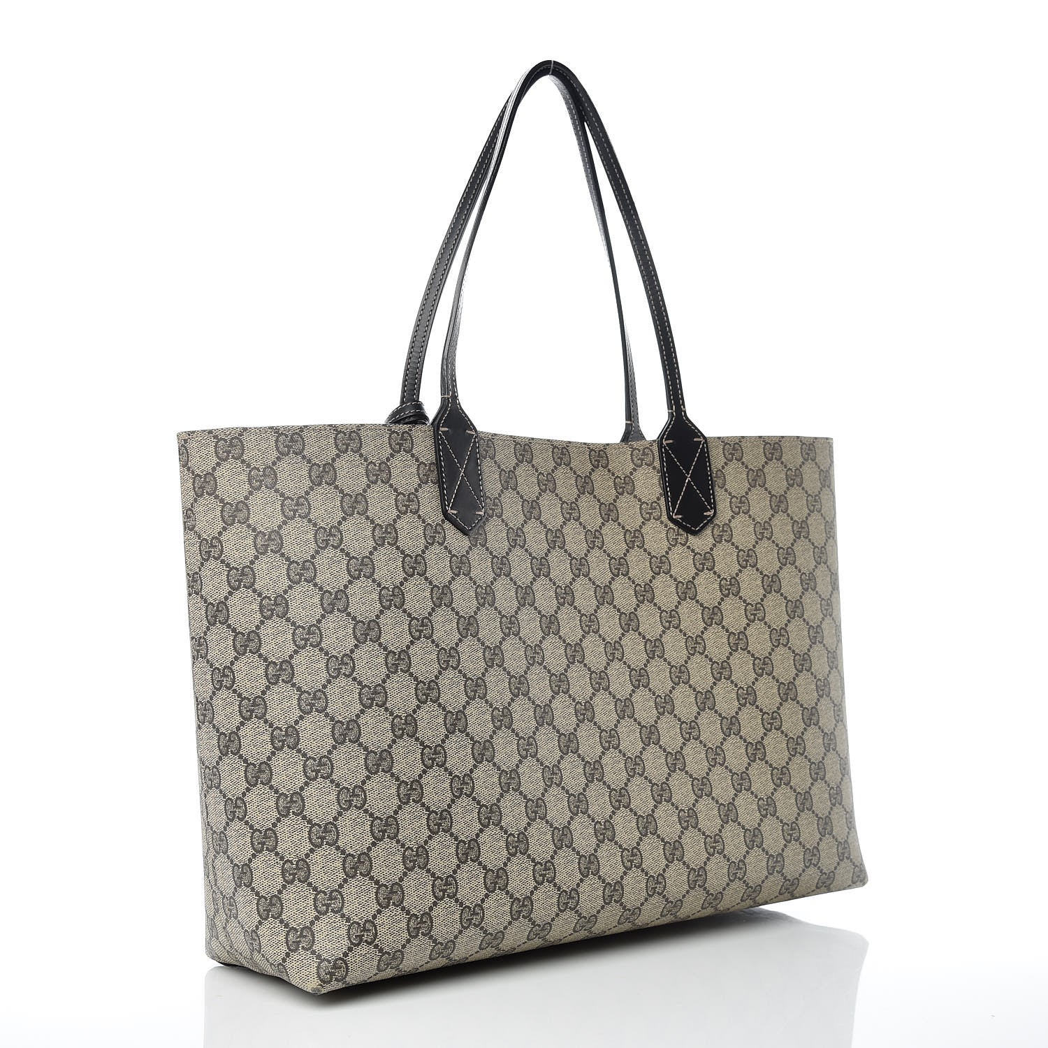 Gucci Calfskin GG Supreme Monogram Medium Reversible Tote Black 3 of 11
