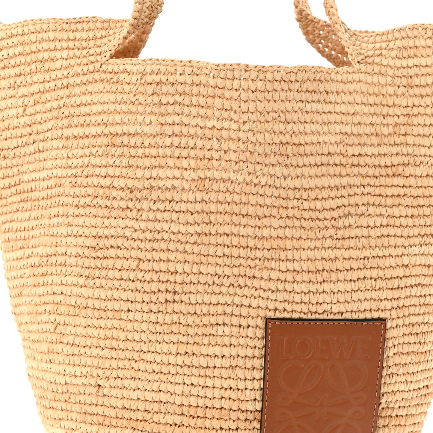 Raffia Mini Slit Tote Bag Natural Tan