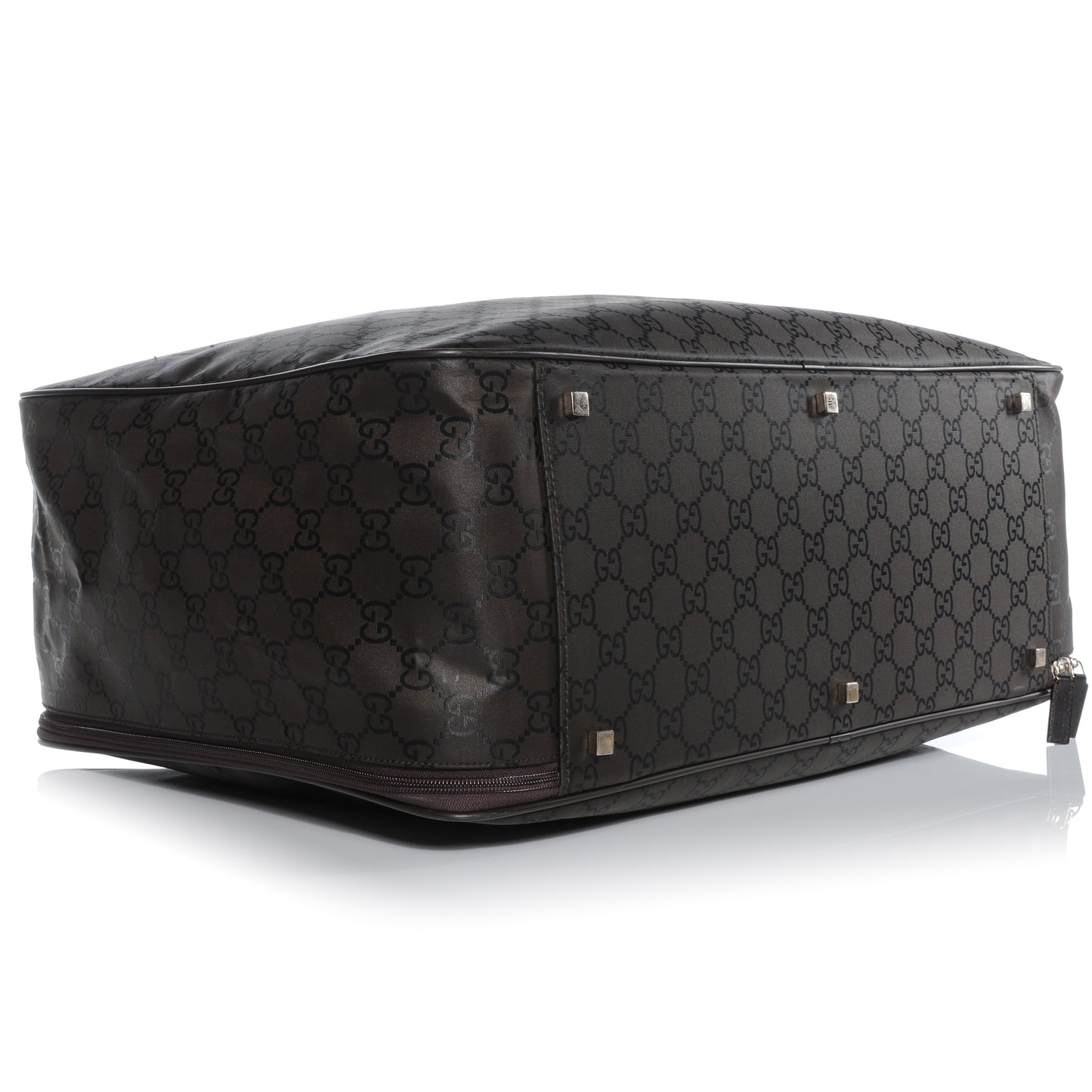Nylon Monogram Medium Lightweight Suitcase Luggage Brown