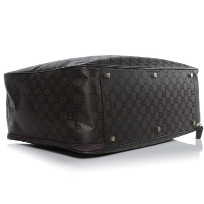 Gucci Nylon Monogram Medium Lightweight Suitcase Luggage Brown 4 of 11