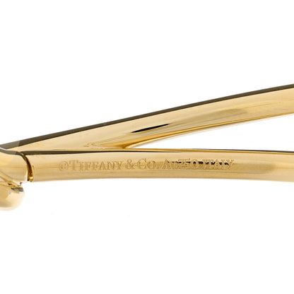 Tiffany 18K Yellow Gold Double Row Knot Hinged Bangle Bracelet 3 of 4