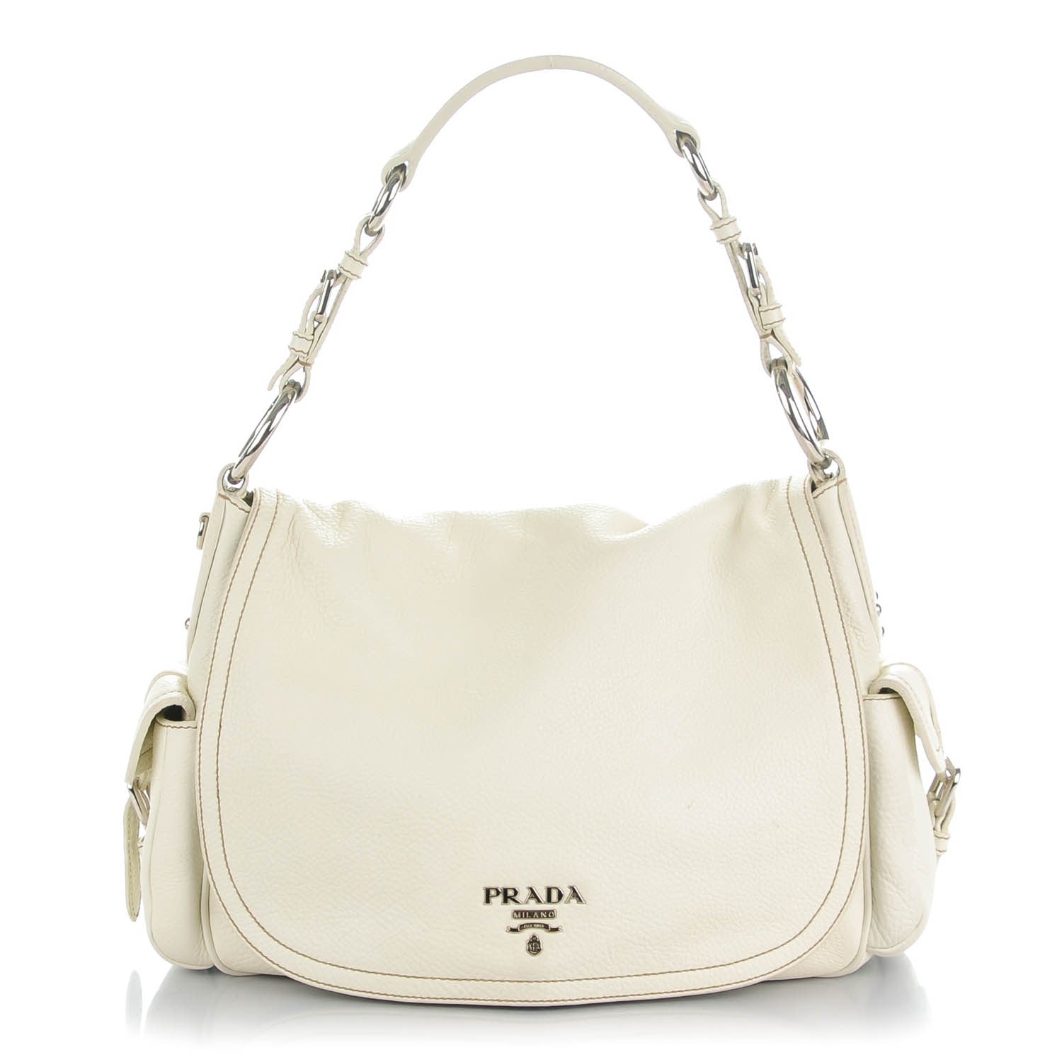 Prada Vitello Daino Hobo Talco 1 of 10