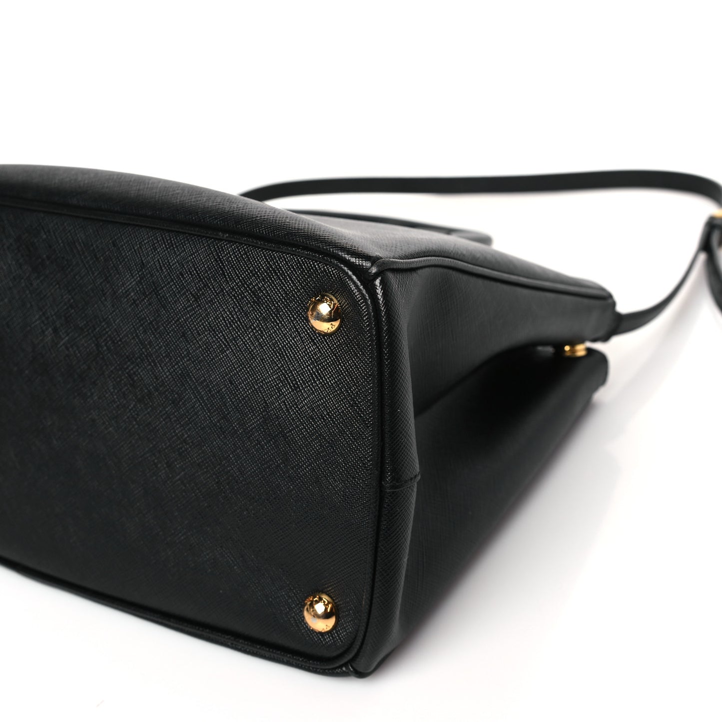 Saffiano Medium Galleria Double Zip Tote Black