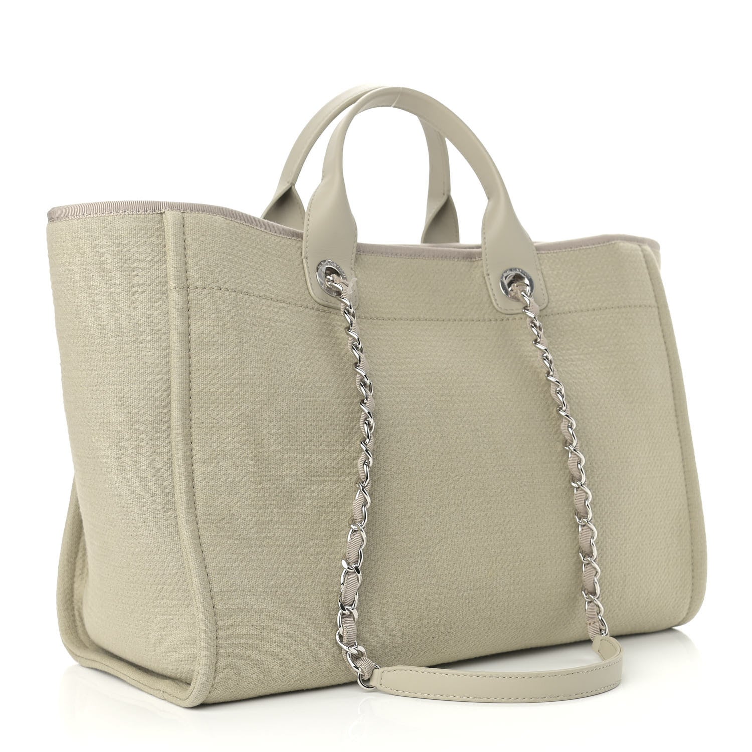 Chanel Mixed Fibers Medium Deauville Tote Grey 4 of 13