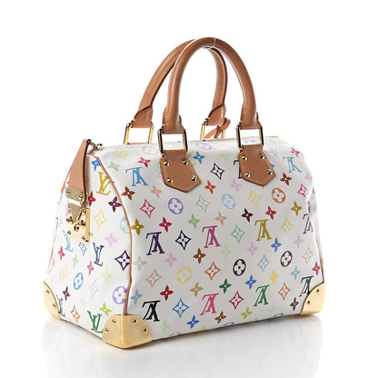 Louis Vuitton Monogram Multicolor Speedy 30 White 2 of 8