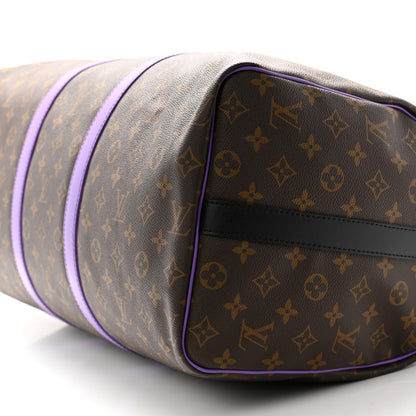 Louis Vuitton Monogram Macassar Keepall Bandouliere 50 Purple 8 of 8