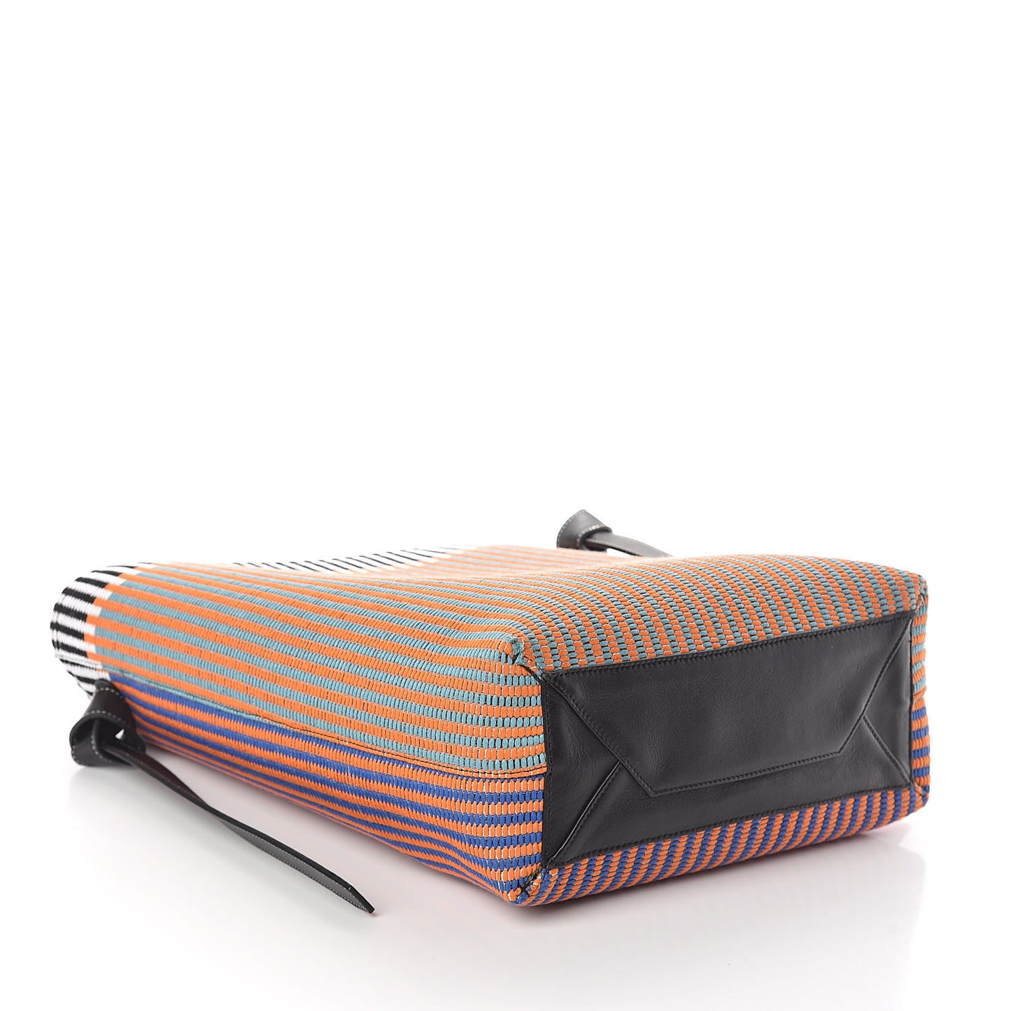Woven Canvas Small Twisted Cabas Multicolor
