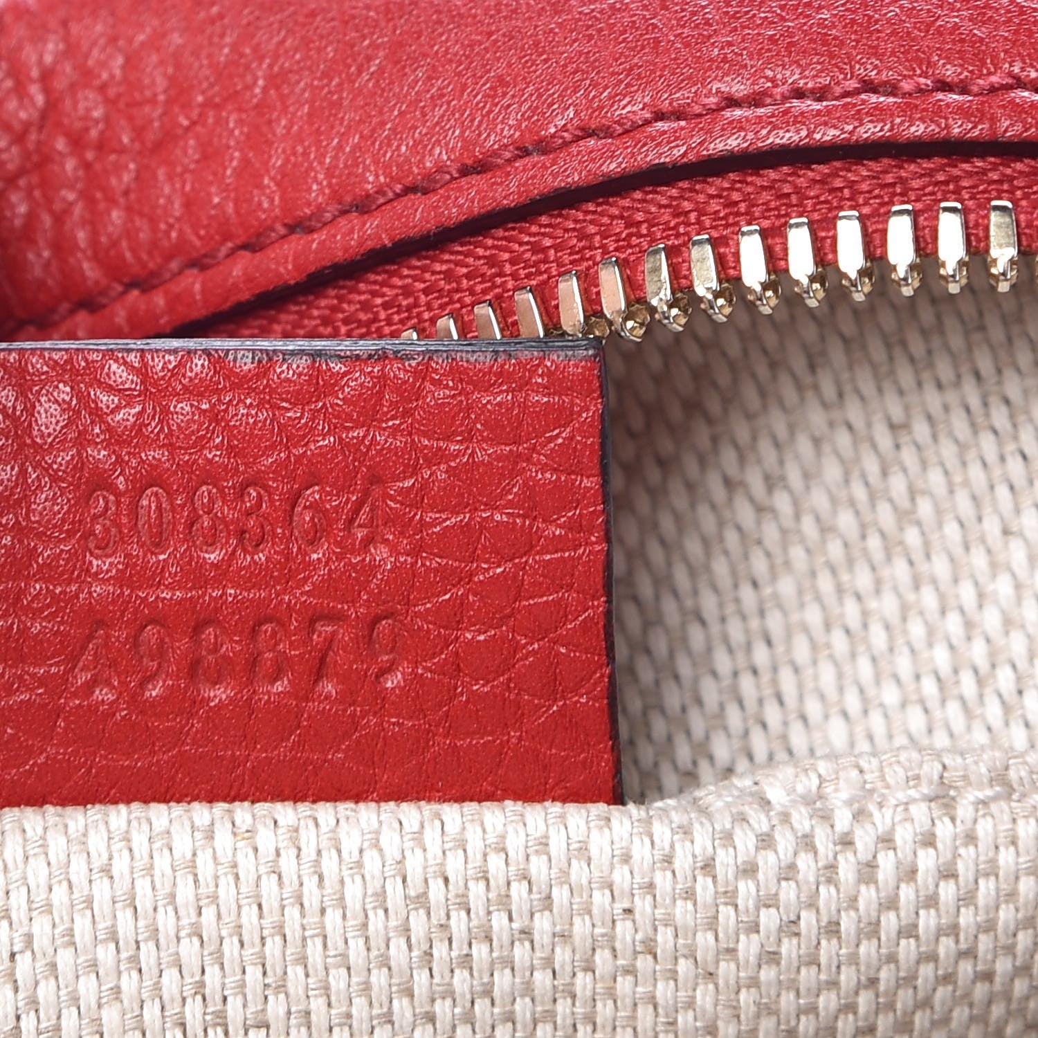 Gucci Pebbled Calfskin Small Soho Disco Bag Tabasco Red 7 of 8