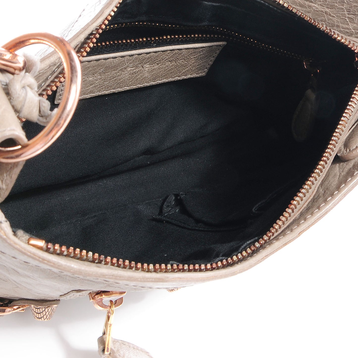 Agneau Giant 12 Rose Gold Hardware Hip Papyrus