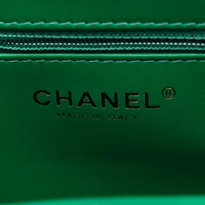 Chanel Shiny Aged Calfskin Quilted Nano Kelly Shopper Green 6 of 11