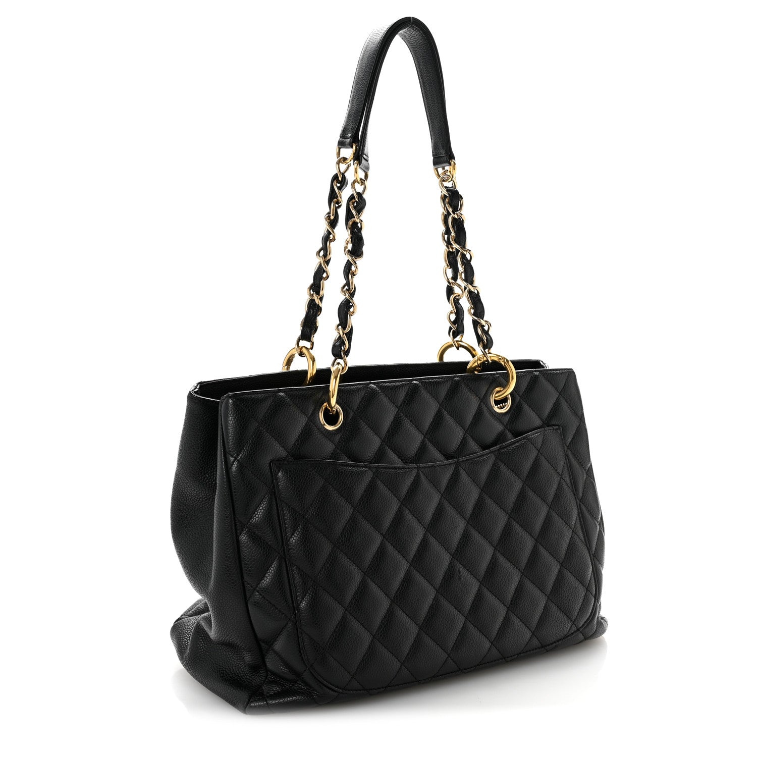 Chanel Caviar Quilted Grand Shopping Tote GST Black 3 of 17