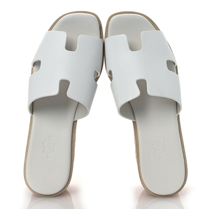 Hermes Calfskin Cork Eze 30 Sandals 36 White 2 of 10