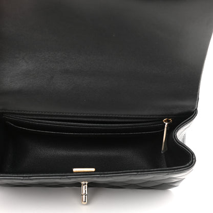 Chanel Lambskin Quilted Mini Top Handle Rectangular Flap Black 5 of 10