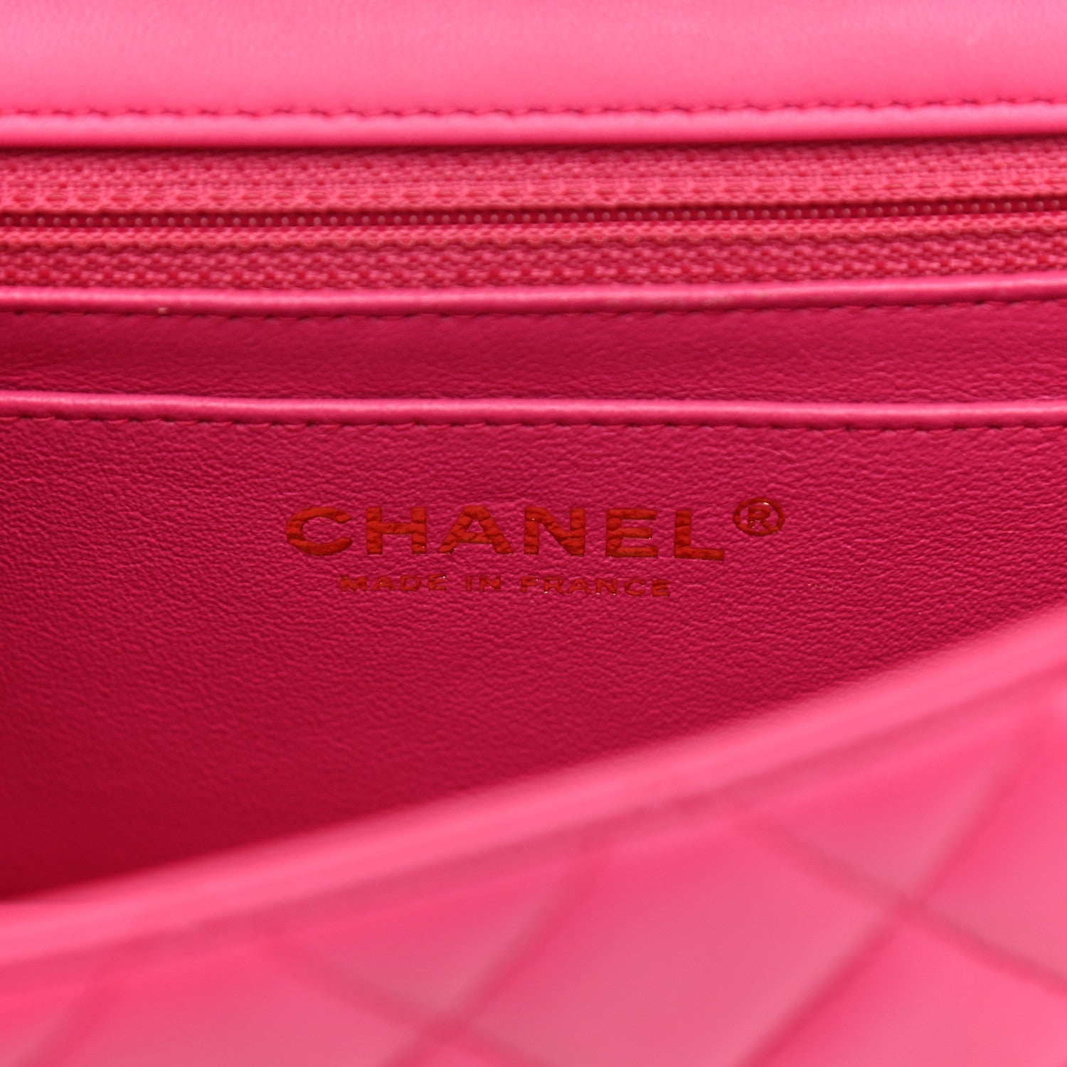 Chanel Lambskin Quilted Mini Rectangular Flap Fuchsia 9 of 22