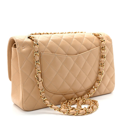 Chanel Caviar Quilted Medium Double Flap Beige Clair 3 of 10