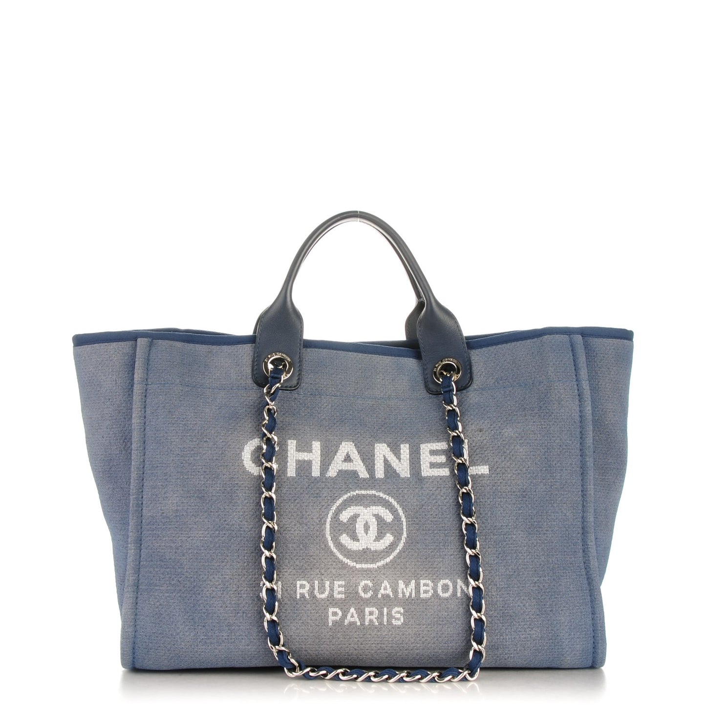 Canvas Large Deauville Tote Denim Blue
