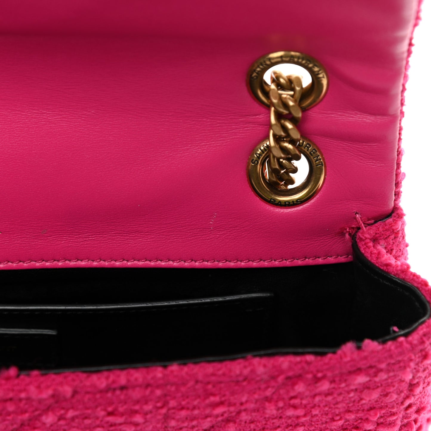 Boucle Tweed Monogram Medium Jamie Fuchsia