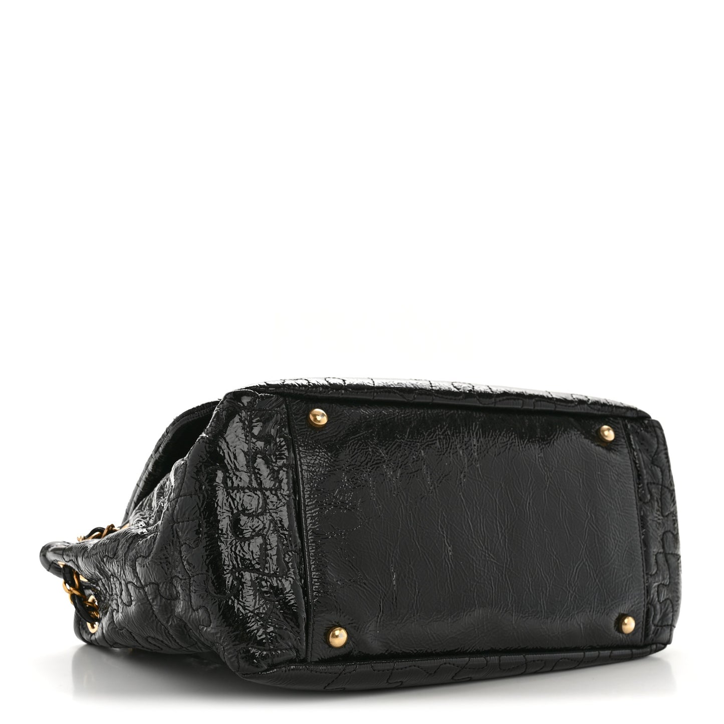 Patent Puzzle Accordion Flap Bag Black