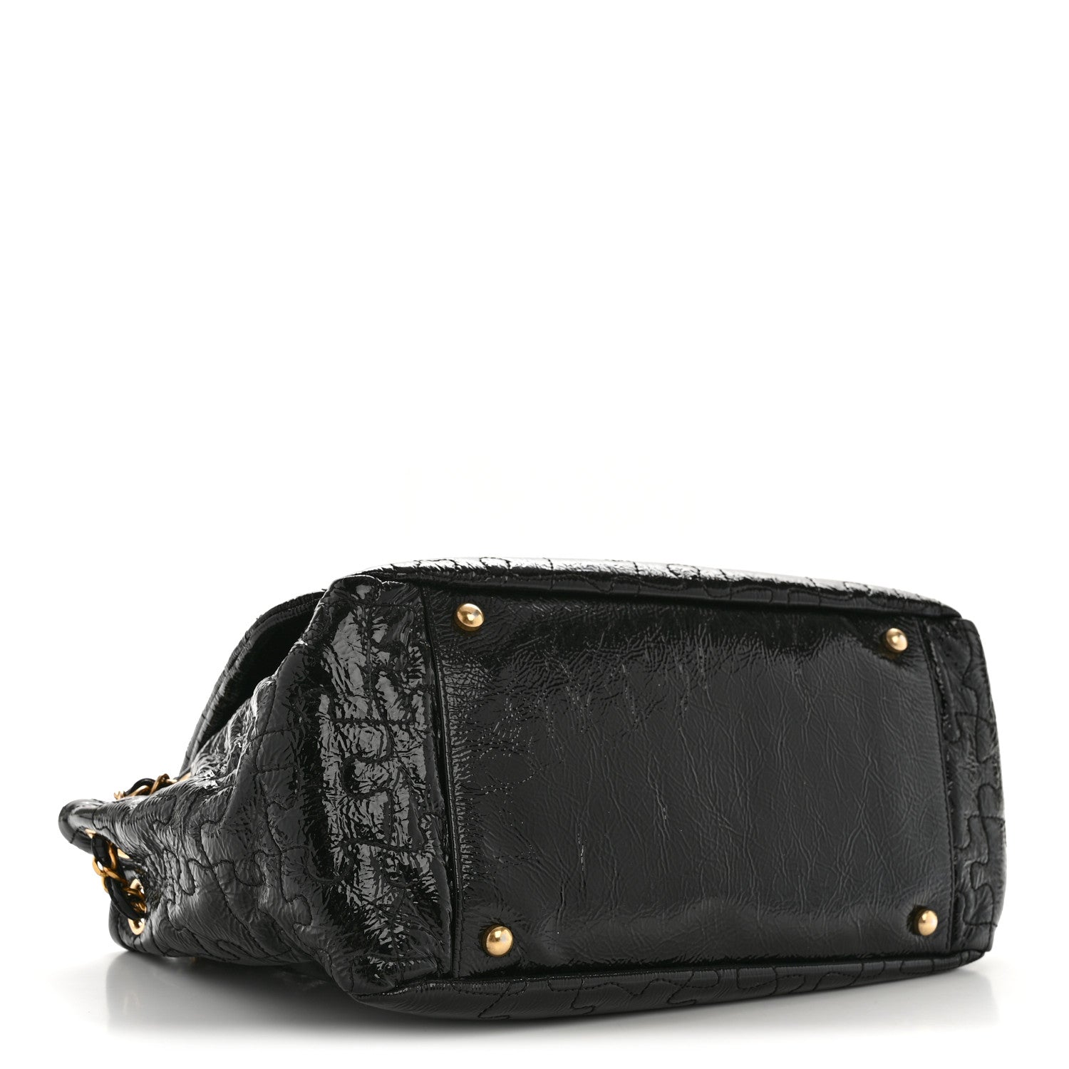 Chanel Patent Puzzle Accordion Flap Bag Black 4 of 12