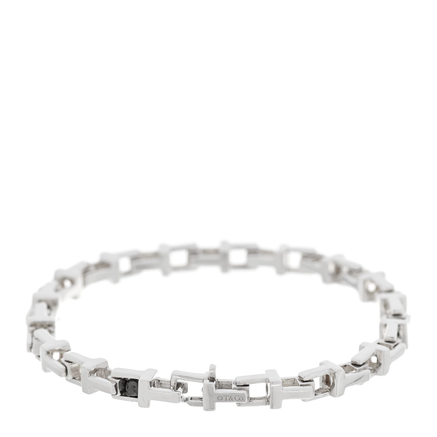 Tiffany Sterling Silver Narrow T Chain Bracelet 2 of 5
