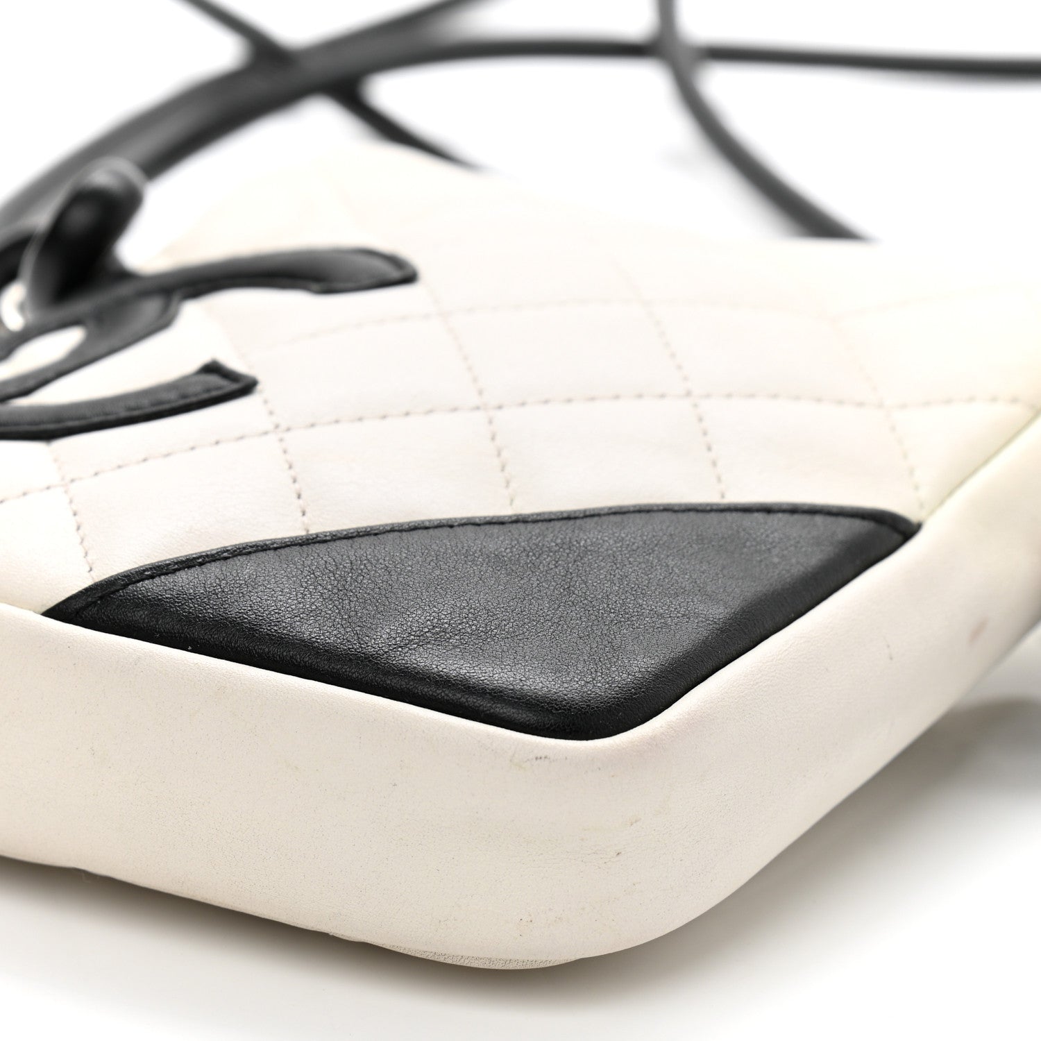 Chanel Calfskin Quilted Cambon Small Messenger White Black 10 of 11