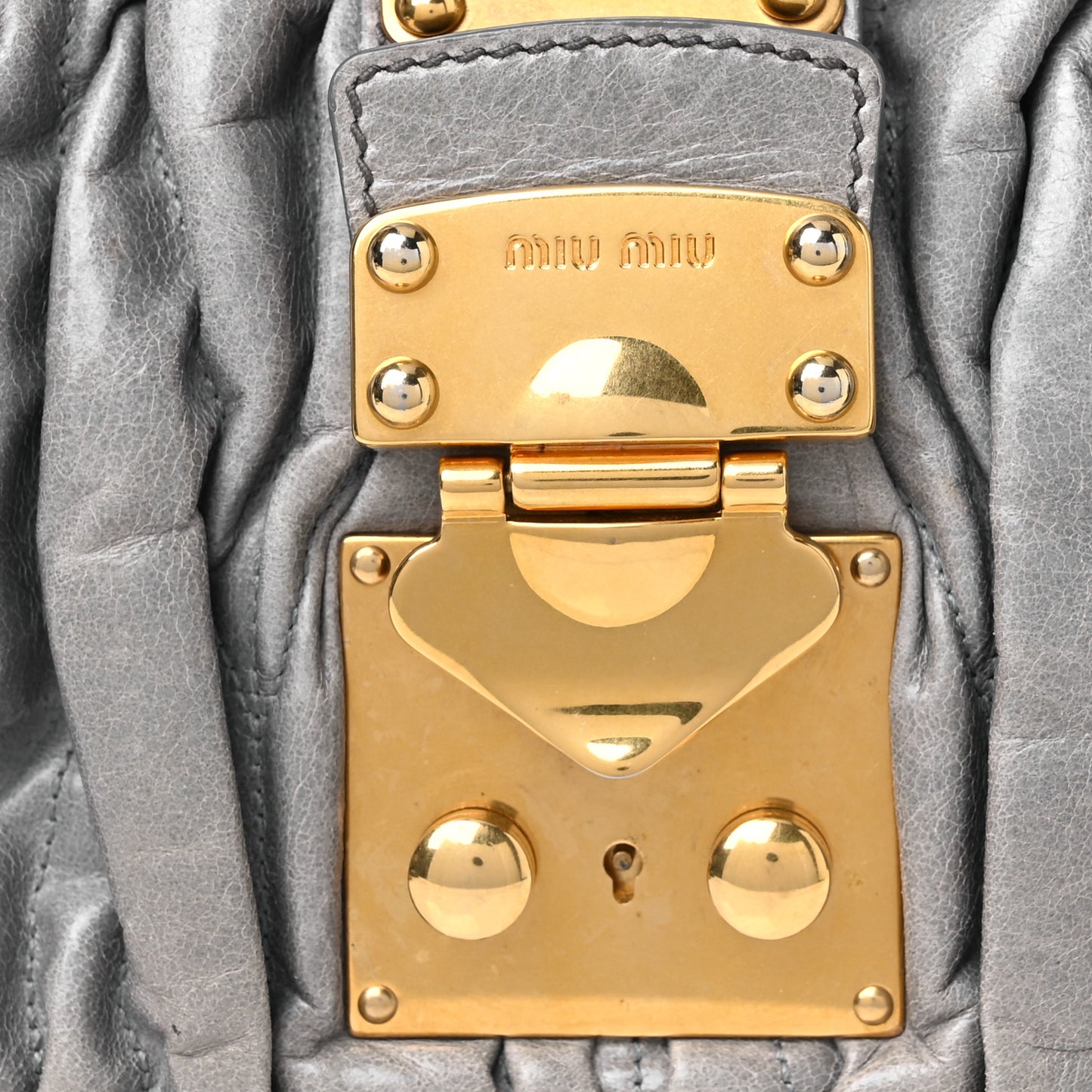 Nappa Matelasse Top Handle Satchel Fumo