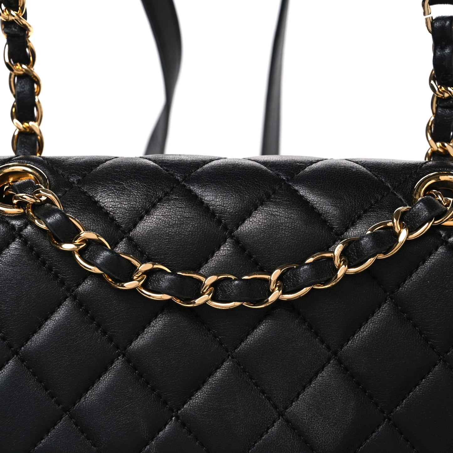 Calfskin Quilted Small Urban Spirit Backpack Black