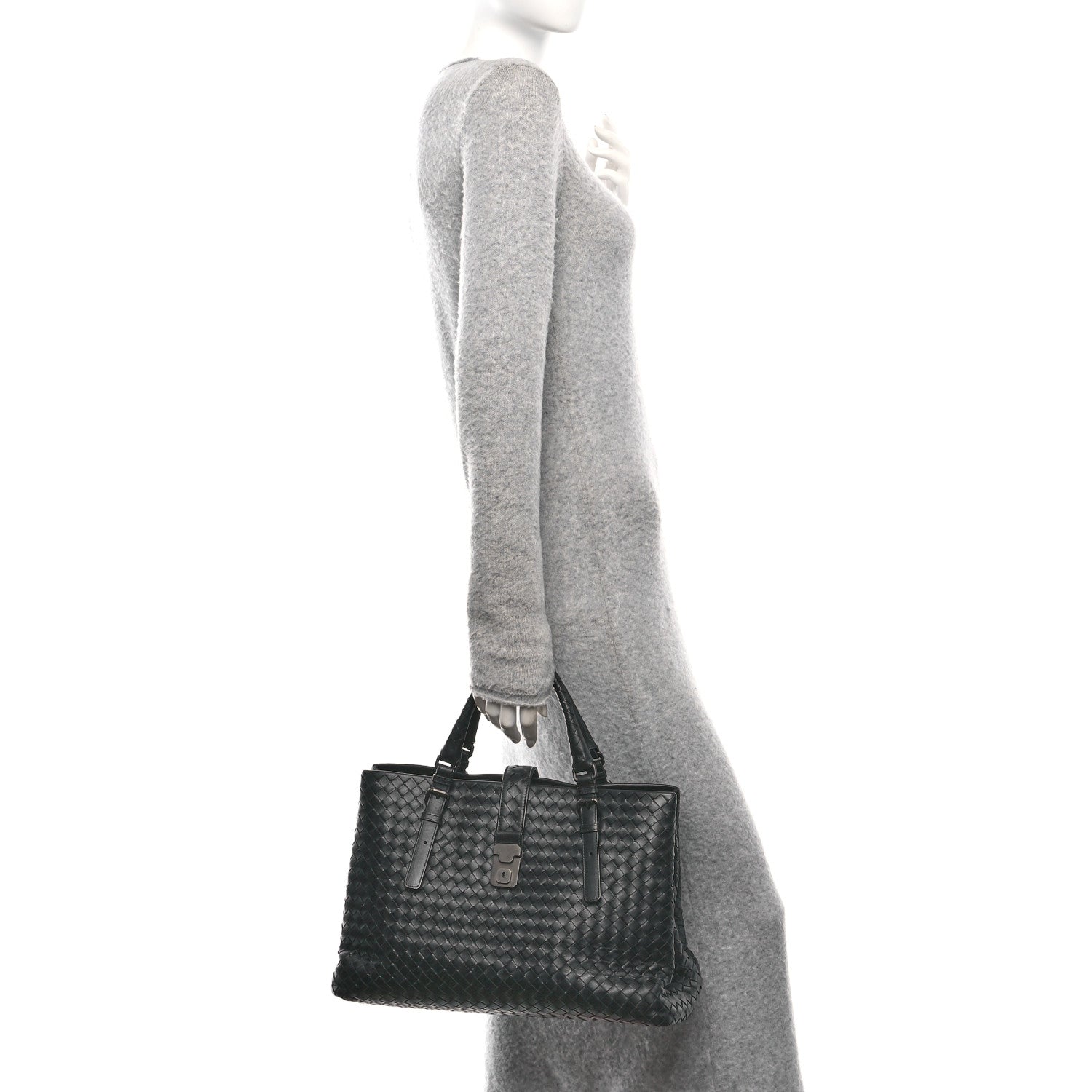 Bottega Veneta Nappa Intrecciato Medium Roma Tote Black 2 of 11