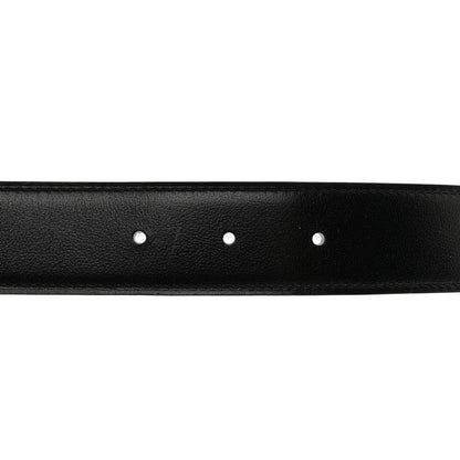 Hermes Box Togo 32mm Guilloche H Belt 90 36 Black Gold 3 of 7