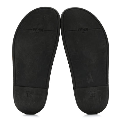 Fendi Calfskin FF Embossed Slide Sandals 39 Camelia Moresco 5 of 29
