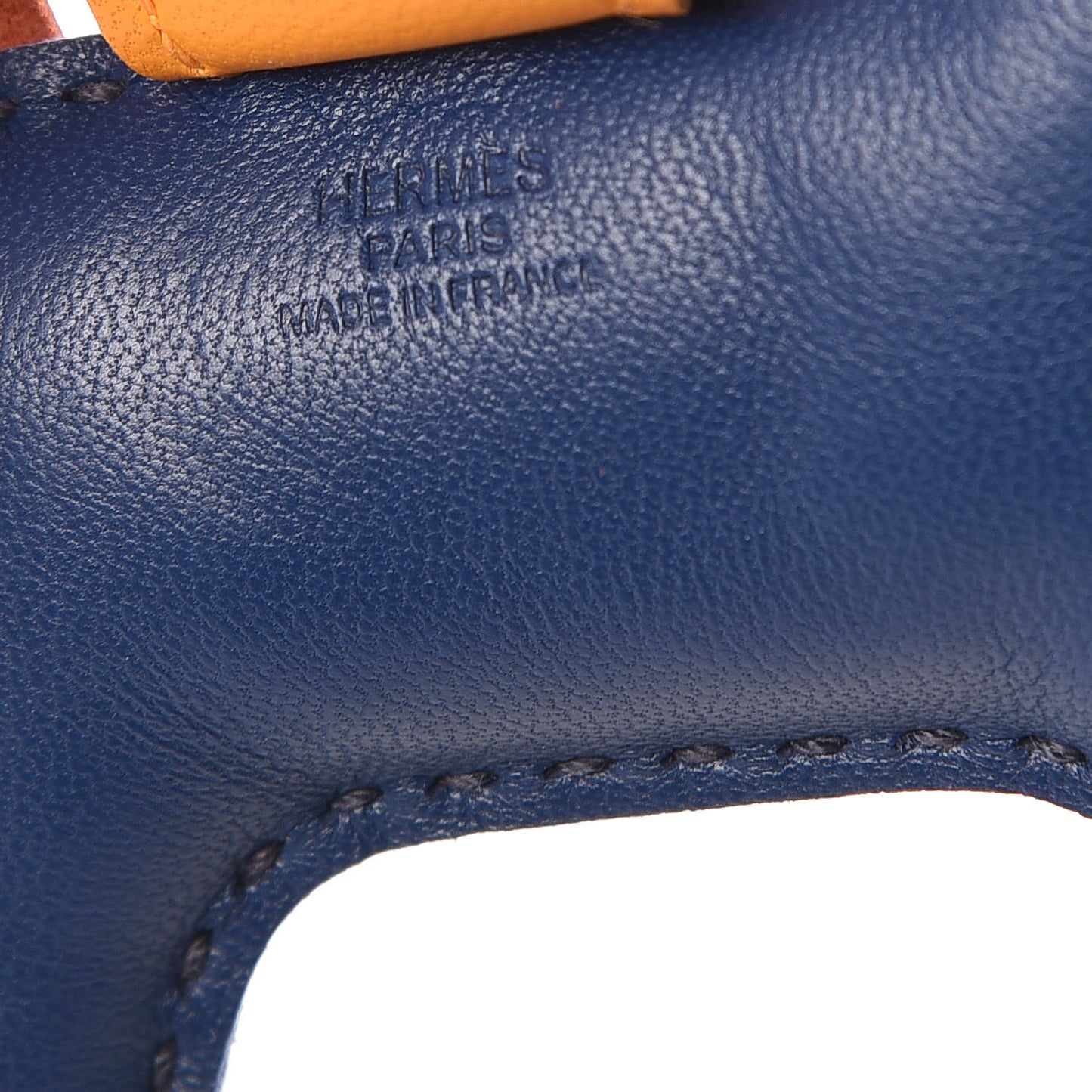 Milo Lambskin Grigri Rodeo Horse Bag Charm PM Bleu de Malte Cornaline Jaune D'Or