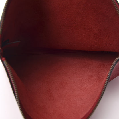 Gucci Pebbled Calfskin Medium Logo Portfolio Clutch Hibiscus Red 5 of 8