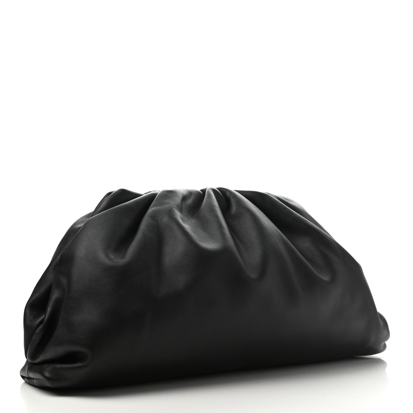 Smooth Butter Calf The Pouch Oversized Clutch Black