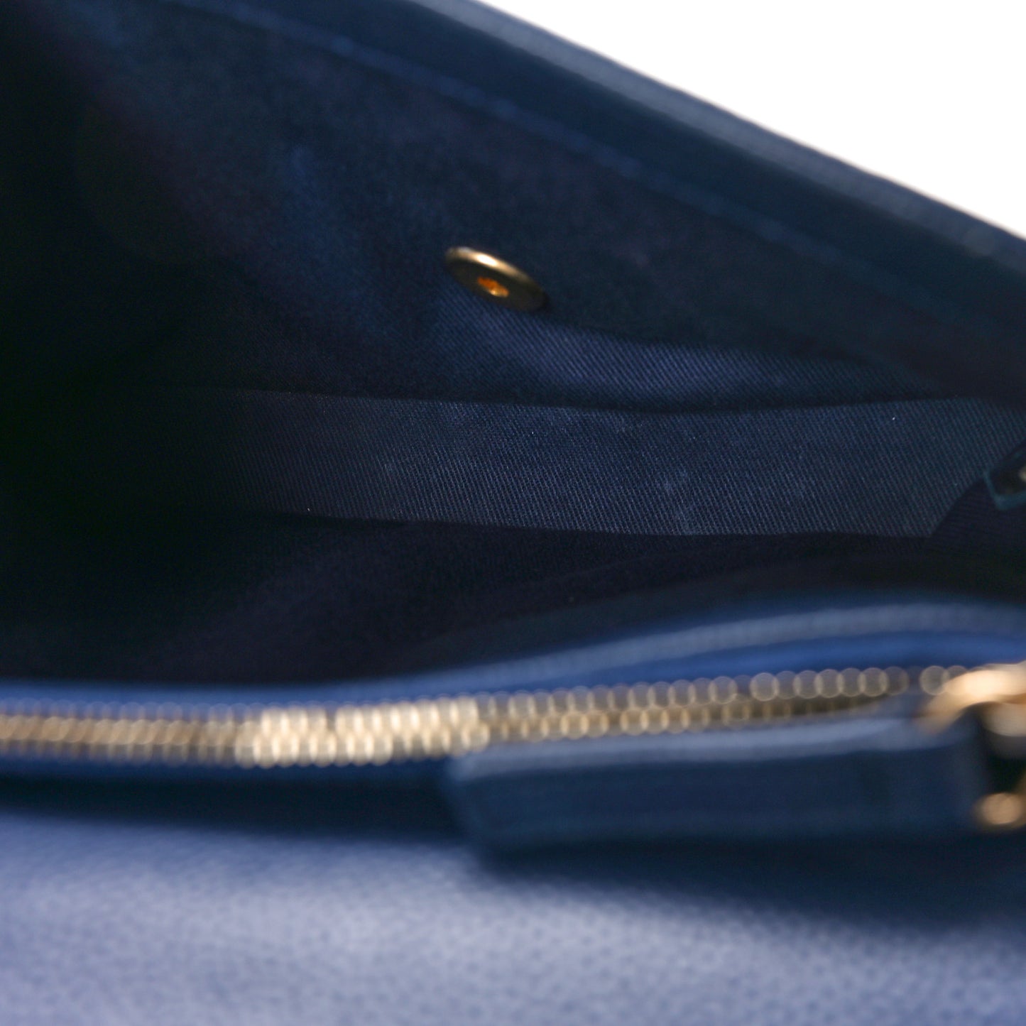 Caviar Diamond Stitched Small Top Handle Flap Blue