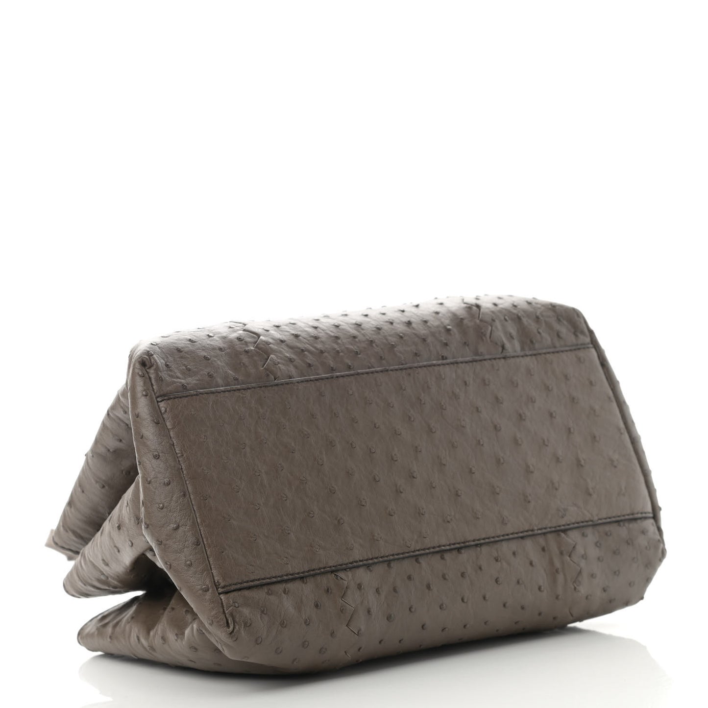 Ostrich Small Roma Tote Brown