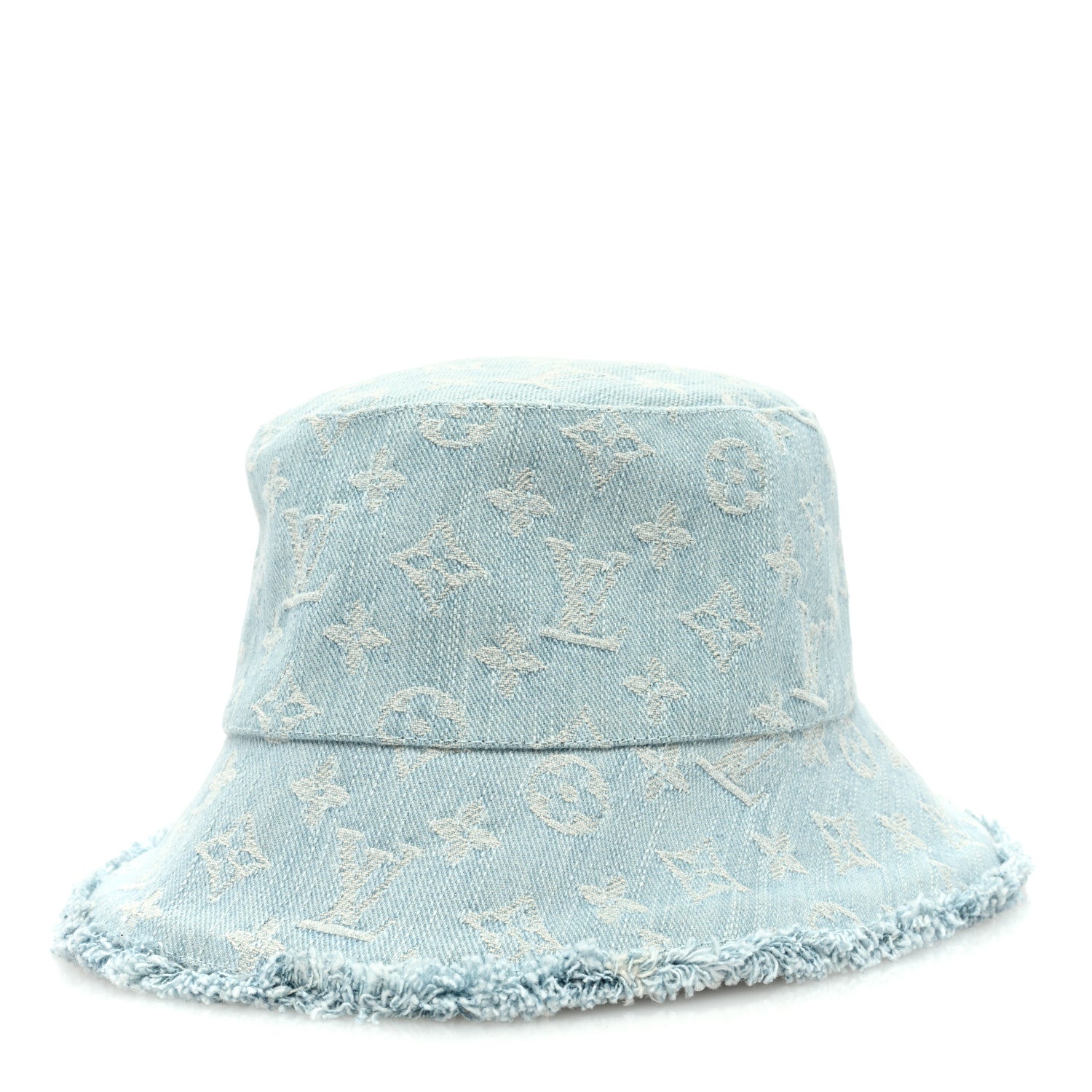 Louis Vuitton Monogram Denim Fringe Bucket Hat Blue 1 of 8