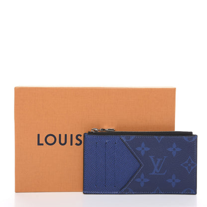 Louis Vuitton Monogram Taiga Coin Card Holder Cobalt 6 of 6