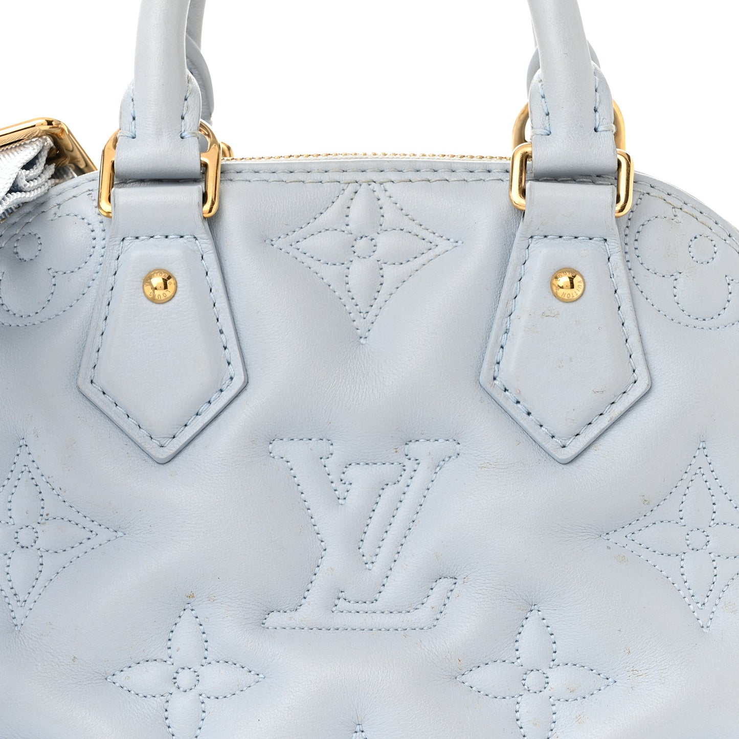 Calfskin Bubblegram Alma BB Ice Blue