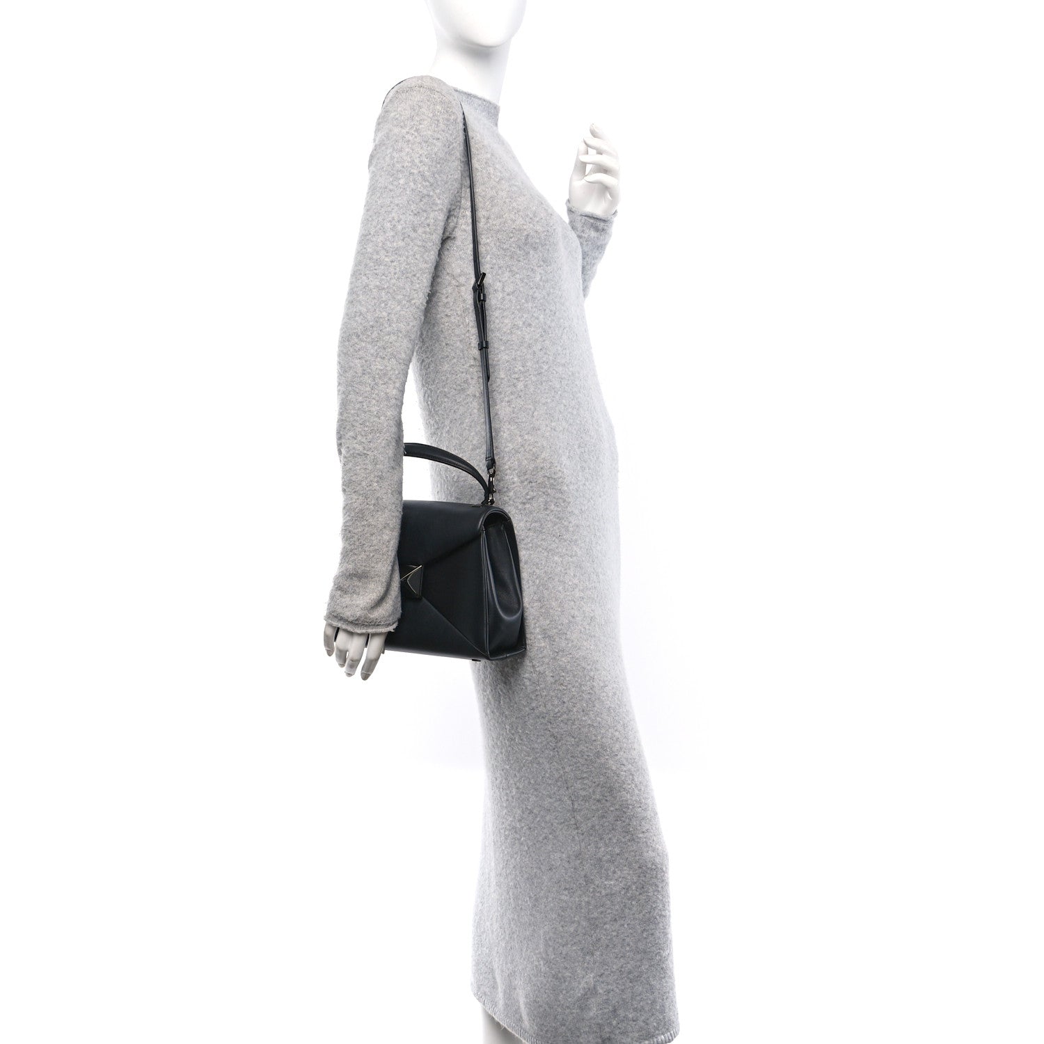 Valentino Garavani Nappa Small One Stud Top Handle Bag Black 2 of 10